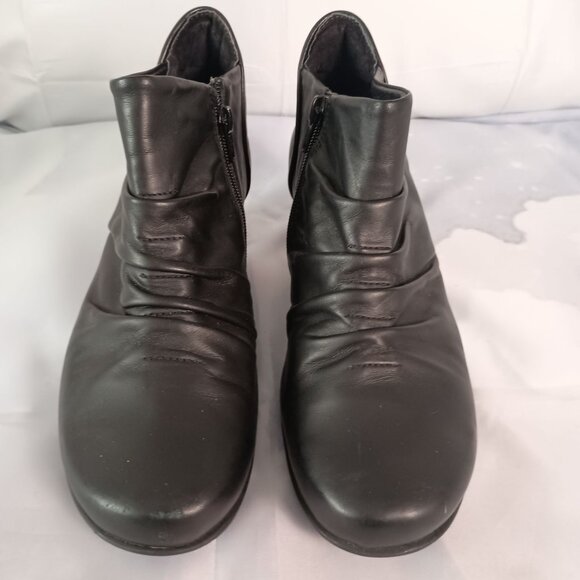 Naot Avantgarde Advance Black Leather Booties Women’s Size 39 Heel Comfort - Picture 2 of 9